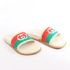 Gucci Interlocking G Rubber Sandals in Ivory 655265, Size 44 EU Secondhand