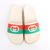 Gucci Interlocking G Rubber Sandals in Ivory 655265, Size 44 EU Secondhand