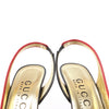 Secondhand Gucci Slingback Leather Strap Pumps in Black x Red 740058, Size 37.5 EU