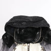 Gucci Litriang Leather Biker Jacket in Metallic Gray x White x Black, 48 IT Secondhand