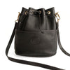 Gucci vintage black leather bucket bag