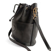 Gucci vintage black leather bucket bag