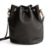 Gucci vintage black leather bucket bag