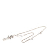 Chanel CC Brass and Strass Love Pendant Double Chain Necklace Secondhand