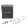 Chanel CC Brass and Strass Love Pendant Double Chain Necklace Secondhand