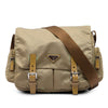 Secondhand Prada Tessuto Double Buckle Messenger Bag
