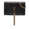 Secondhand Saint Laurent Suede Monogram Kate Tassel Wallet on Chain