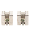 Hermès Palladium Plated Cage D H Cube Earrings Secondhand