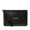 Balenciaga BB Monogram Coated Canvas Wristlet Clutch Secondhand