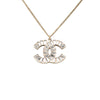 Chanel CC Brass and Strass Pendant Necklace Secondhand