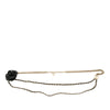 Chanel Gold Plated and Lambskin Camellia Chain Belt Secondhand