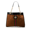 Gucci Large Suede Web Rajah Tote Secondhand