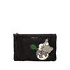 Prada Saffiano Trimmed Tessuto Robot Pouch Secondhand