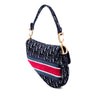 Dior Oblique Embroidered Velvet Saddle Bag Secondhand