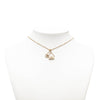 Chanel Gold Plated Rhinestone CC and Flap Bag Pendant Necklace Secondhand