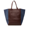 Celine Large Bicolor Suede and Calfskin Phantom Cabas Tote Secondhand