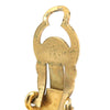 Secondhand Chanel CC Gold Plated Round Clip on Earrings