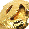 Secondhand Chanel CC Gold Plated Round Clip on Earrings
