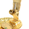 Secondhand Chanel CC Gold Plated Round Clip on Earrings