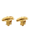 Secondhand Chanel CC Gold Plated Round Clip on Earrings