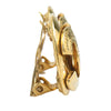 Secondhand Chanel CC Gold Plated Round Clip on Earrings