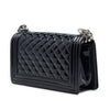 Chanel Old Medium Quilted Patent Acrylic Boy Flap Secondhand