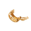 Chanel Gold Plated Cut Out Logo Half Hoop Clip On Earrings Secondhand
