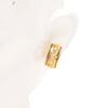 Chanel Gold Plated Cut Out Logo Half Hoop Clip On Earrings Secondhand