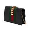 Gucci Super Mini Calfskin Web Sylvie Chain Crossbody Secondhand