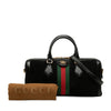 Secondhand Gucci Medium Suede Web Ophidia Top Handle Bag