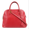 HERMES Bolide 35 Cushbell Rouge vif Gold Metal Fittings Handbag ○W:1993 Secondhand