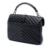 Saint Laurent Medium Chevron Sheepskin Monogram College Satchel Secondhand