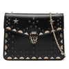 Bvlgari Small Studded Leather Laser Cut Square Serpenti Forever Chain Crossbody Secondhand