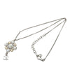Chanel CC Silver Plated Crystal Cluster Pendant Necklace Secondhand