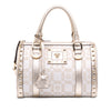 Versace Small Studded Jacquard Snap Out Of It Boston Bag Secondhand