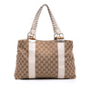 Gucci Medium GG Canvas Bamboo Libeccio Tote Secondhand