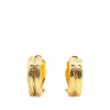Secondhand Chanel Gold Plated CC Hoop Clip on Earrings