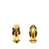 Secondhand Chanel Gold Plated CC Hoop Clip on Earrings