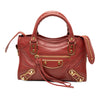 Balenciaga Mini Goatskin Motocross Classic Metallic Edge City Satchel Secondhand