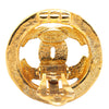 Secondhand Chanel Gold Plated CC Round Clip on Earrings
