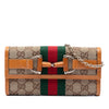 Secondhand Gucci GG Canvas Web Horsebit Wallet on Chain