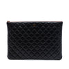 Chanel Large Quilted Caviar O Case Clutch Secondhand