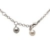 Dior Brass Faux Pearl Rose Pendant Necklace Secondhand