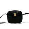 Ferragamo Croc Embossed Leather Vara Crossbody Secondhand