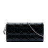 Dior Patent Cannage Lady Dior Wallet On Chain Secondhand