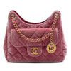 Chanel Small Quilted Velvet Wavy CC Hobo Secondhand