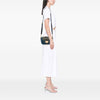 Miu Miu Denim Grommet and Crystal Embellished Biker Crossbody Secondhand