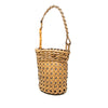 LOEWE Woven Leather and Bamboo Pin Bucket Bag Secondhand