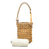 LOEWE Woven Leather and Bamboo Pin Bucket Bag Secondhand