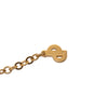 Secondhand Dior Gold Plated Enamel Strass Logo Pendant Necklace